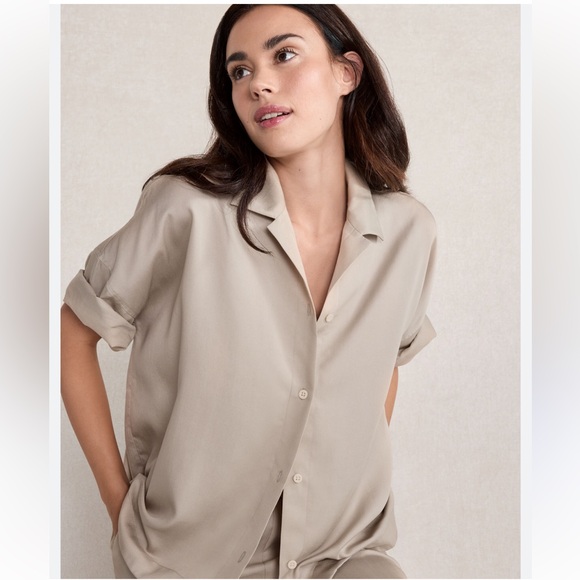 Haven Well Within Tops - Haven Well Within Khaki Drapey Twill Button Up
